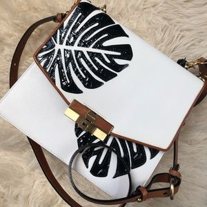 Brahmin Handbag Ophelia White Monaco Leather